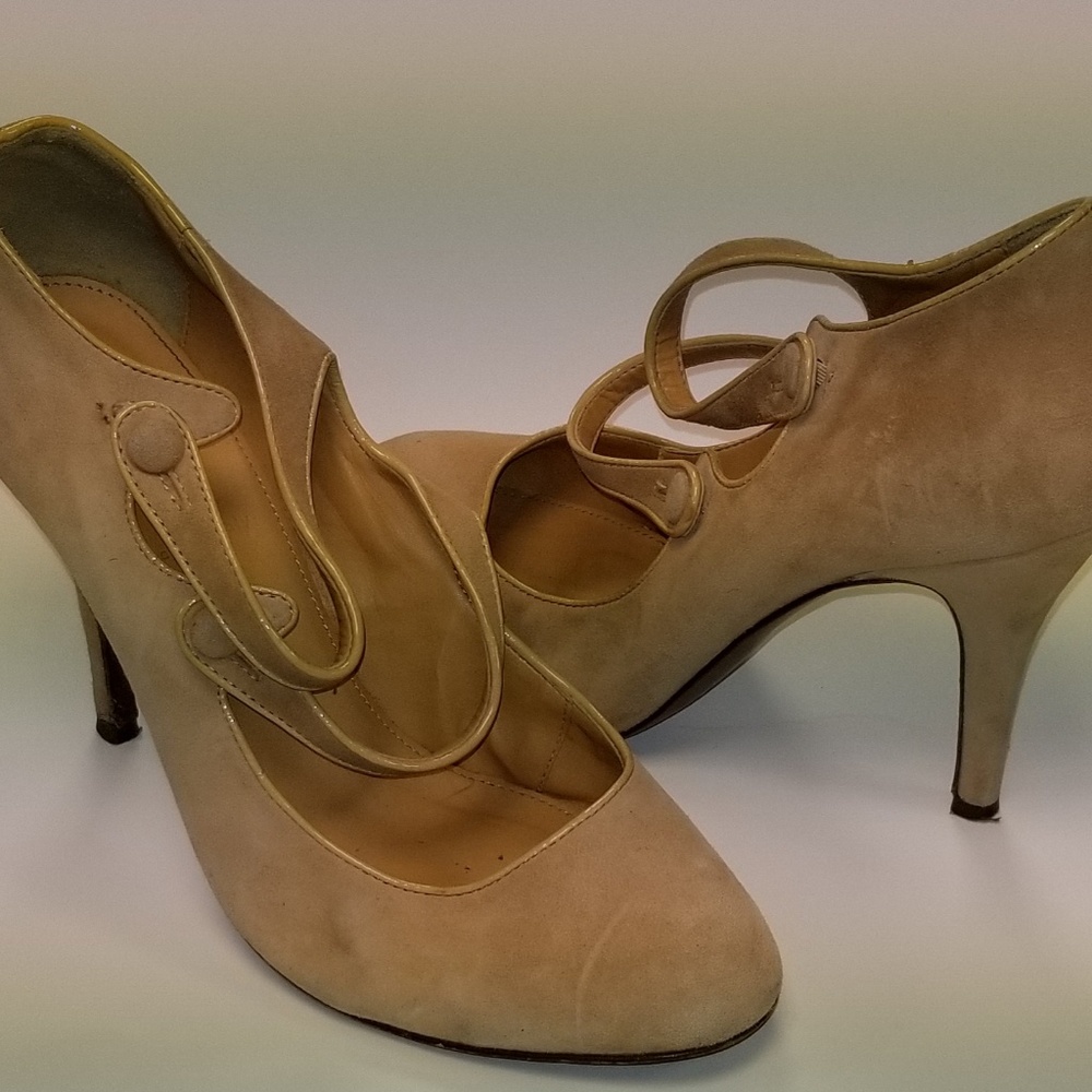 J. Crew Suede double strap Mary Janes